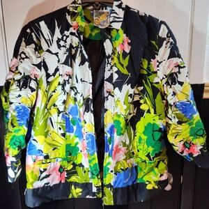 Vintage Susan Maries Floral Women's 3/4 Sleeve Jacket XL